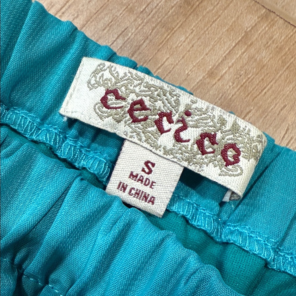 Teal Ruffled Women's Skirt - Picture 2 of 6
